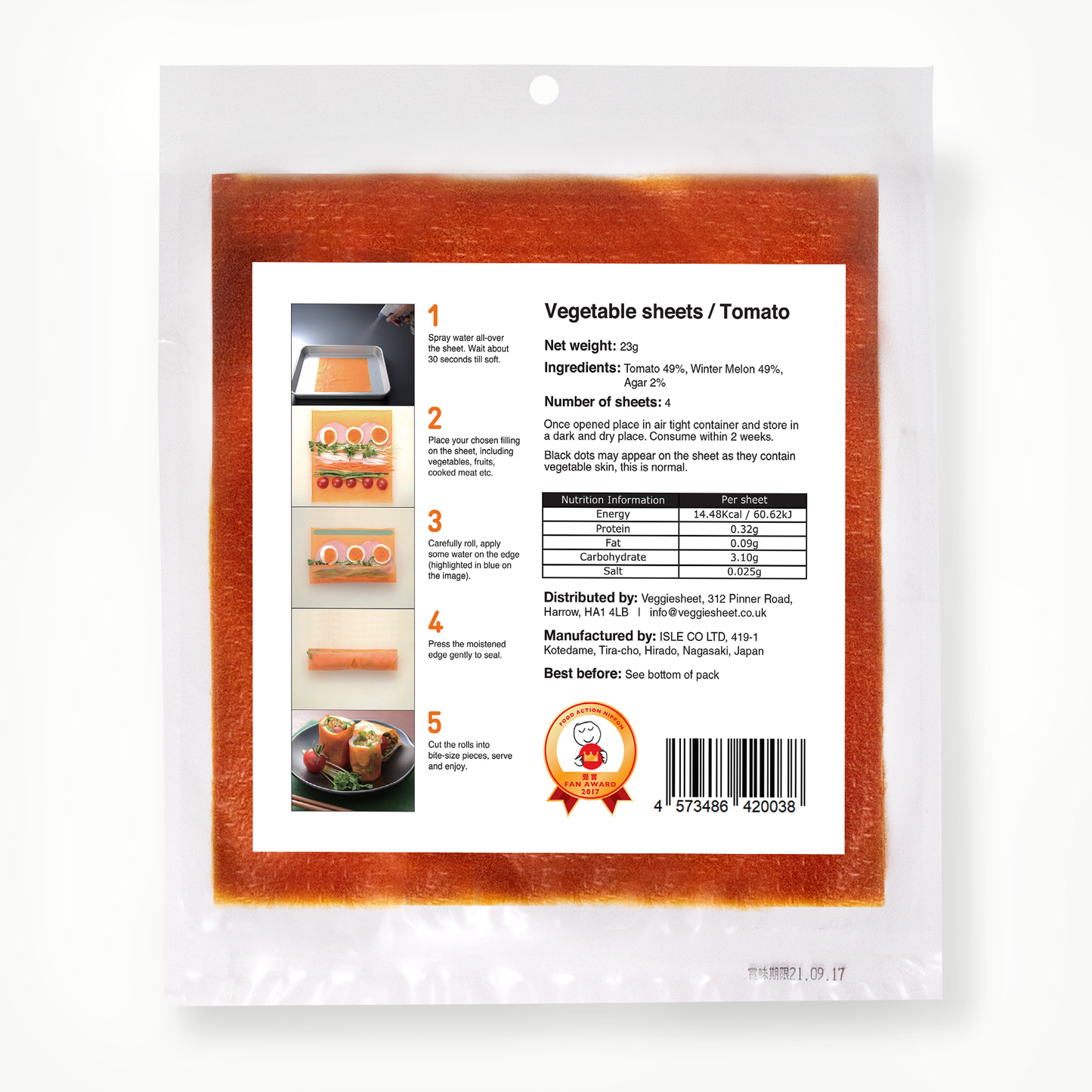 Veggie Sheet Tomato
